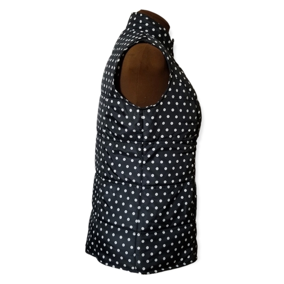 Woman Within Polkadot Black and White Warm Vest Woman Size M - Picture 4 of 8